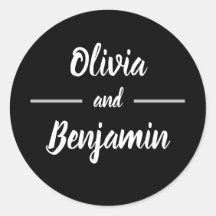 Enkelt svart handskrivet skript Bröllop