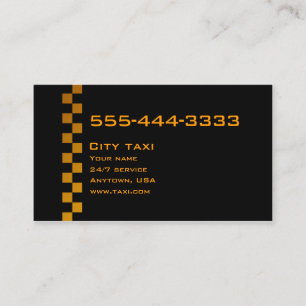 Enkelt svart i Guld Brev Taxi-tjänstekort Visitkort