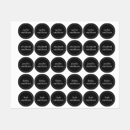 Enkelt svart könsneutralt tillägg till din namnsko klistermärke