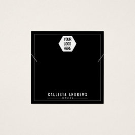Enkelt svart, lägg till Visning för Necklace- för Fyrkantigt Visitkort