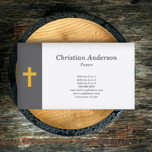 Enkelt, svart med pastor för Guld Kor Visitkort