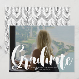 Enkelt svart och vitt geometriskt foto Studenten Meddelande