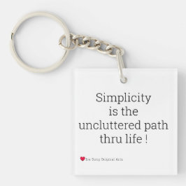 Enkelt svart på vit nyckelkedja