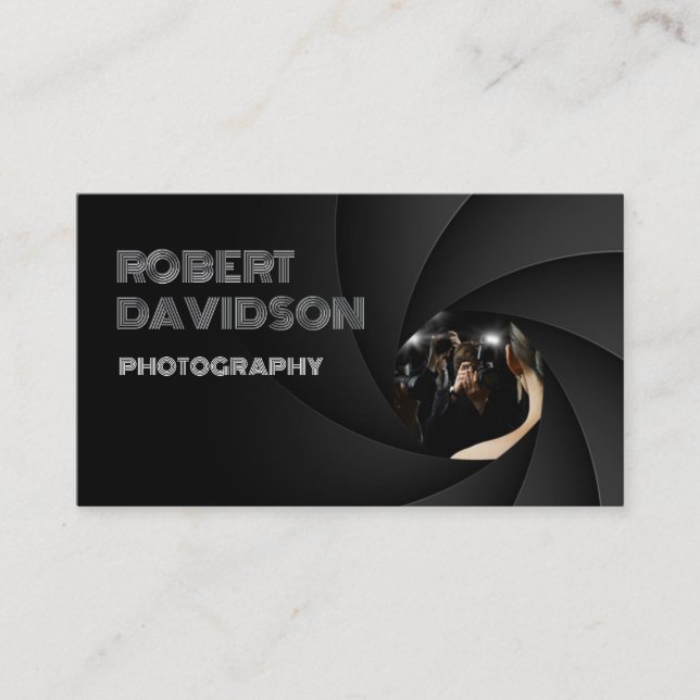 Enkelt svart ritstift, fotografiskt kort (Framsida)