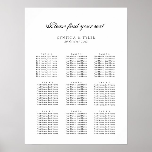 enkelt svart skriptmonteringsdiagram poster (Framsidan)