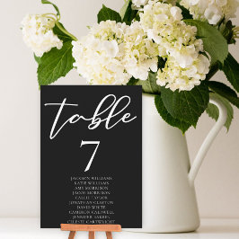 Enkelt svart, vit typografi Bord-sittdiagram