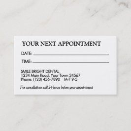 Enkelt svartvitt avtalat kort