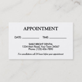 Enkelt svartvitt avtalat kort