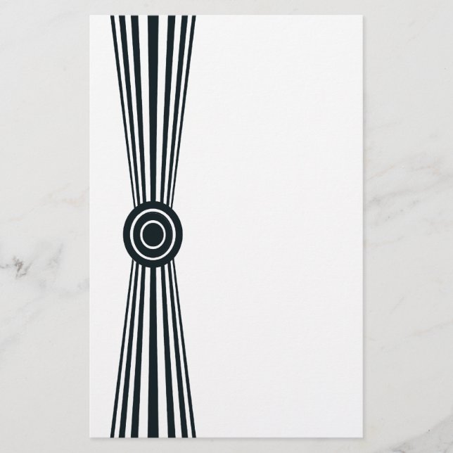 Enkelt svartvitt brevpapper (Framsida)