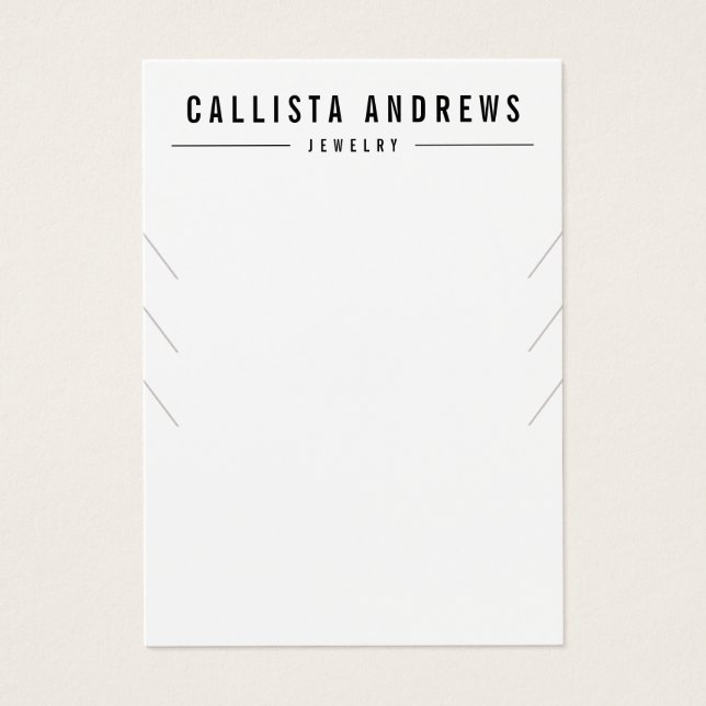 Enkelt svartvitt Visning i Många Necklace Visitkort (Framsidan)