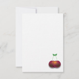 Enkelt Tack Cherry Note Card Inbjudningar