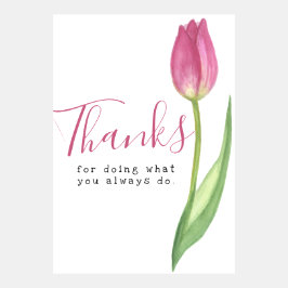 Enkelt tack med Rosa Tulip