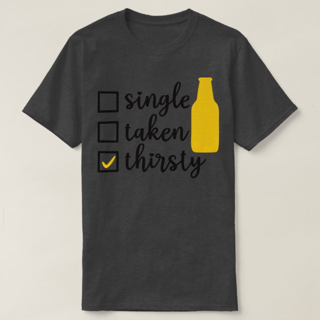 Enkelt tagen, törsty 1 t shirt (Design framsida)