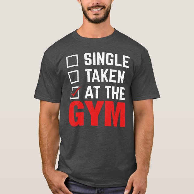 Enkelt taget på gymmet t shirt (Framsida)