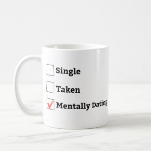 Enkelt tagningsdatum, relationsstatus kaffemugg
