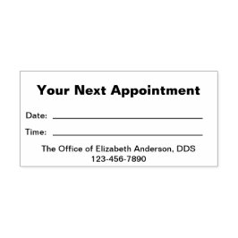 Enkelt tandläkarkontor - Nästa Möte Självfärgande Stämpel