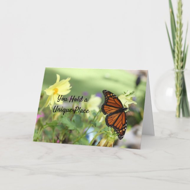 Enkelt tänkande - Monarch Butterfly Card Kort (Framsida)