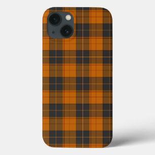 Enkelt tartan mönster i mörkens orange
