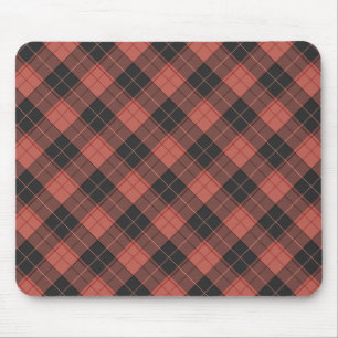 Enkelt tartan mönster i rött musmatta