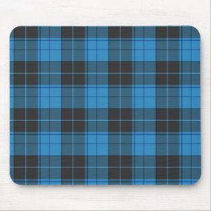 Enkelt tartan mönster på mörk blått... musmatta