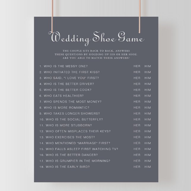 Enkelt tävlingsspel i Boho Bröllop Shoe Game (Skapare uppladdad)