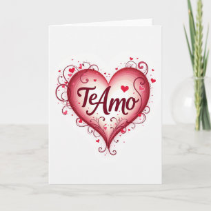 Enkelt Te Amo Hjärtälskarkort Kort