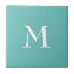 Enkelt TEAL-keramiskt plattor i monogram Kakelplatta<br><div class="desc">Enkel,  lätt elegant,  tealkeramisk platta med anpassade monogram som tillval. Designad för samordning med musik noter-versionen. Ta bort monogram för vanlig bricka. Finns i andra färg och med matchande artiklar.</div>
