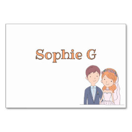 Enkelt, Tecknad-ike-makar/makor Bröllop-platskort Bordsnummer