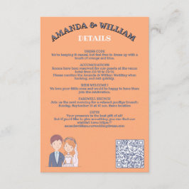 Enkelt, Tecknad-Ike Spouses Illustration Bröllop Tilläggskort