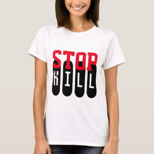 Enkelt textdesign "STOP-DÖDA" Tee
