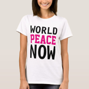 Enkelt textdesign "WORLD Peace NU" T Shirt