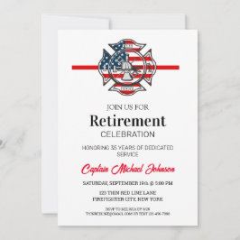 Enkelt Thin Red Line Fire Department Pension Inbjudningar