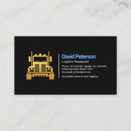 Enkelt tidslöst Retro Guld Lastbil Visitkort