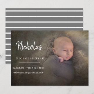 Enkelt tillkännagivande från Baby vid calligrafi