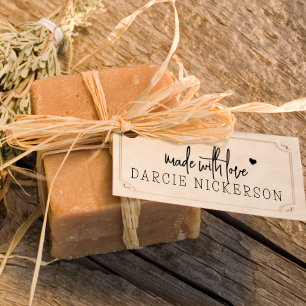 Enkelt tillverkat med Kärlek hjärta Stämpel