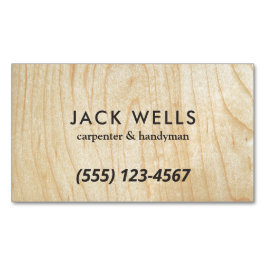 Enkelt träbetscentrum och Handyman Buss Magnetiska Visitkort