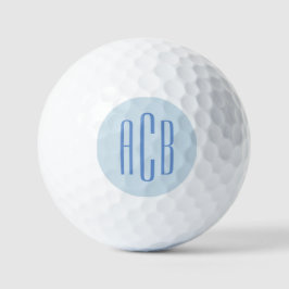 Enkelt tre Brev Blue Monogram