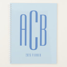 Enkelt tre Brev Blue Monogram