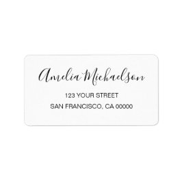 Enkelt trendig - minimalistiskt svart och vitt adr adressetikett