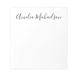 Enkelt trendig modern minimalistisk svartvitt anteckningsblock