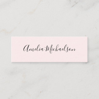 Enkelt trendig rosa modernt miniaffärskort mini visitkort