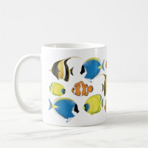 Enkelt Trendig Tropical Fish Ocean Minimalist Kaffemugg