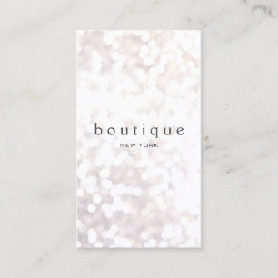 Enkelt Trendig White Bokeh Glitter Visitkort