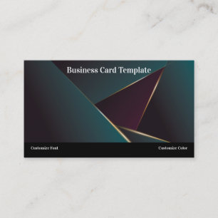 Enkelt triangel Guld Teal Metallic Visitkort