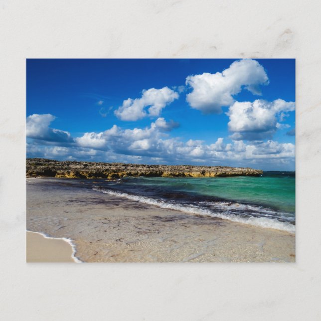 Enkelt Tropical Beach Photo Vykort (Framsida)