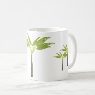 Enkelt tropiskt tema för palmträdöstrand kaffemugg