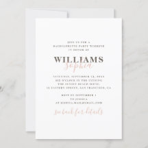 Enkelt typografi-bachelorette-parti helg