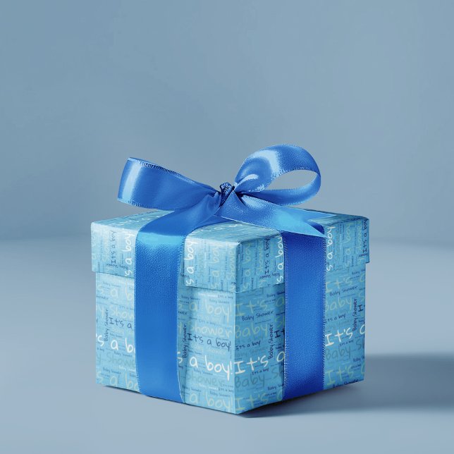 Enkelt typografi Det är en pojkbabyskugga Presentpapper (Skapare uppladdad)