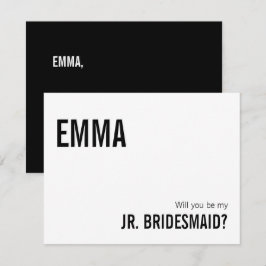 Enkelt typografi - Junior Bridesmaid Frieri kort