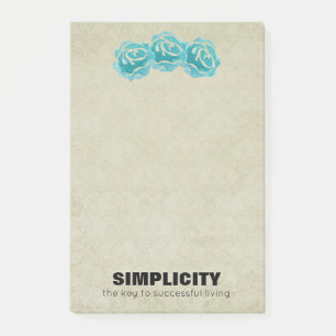 Enkelt typografiskt citattecken med Teal Ro Post-it Block